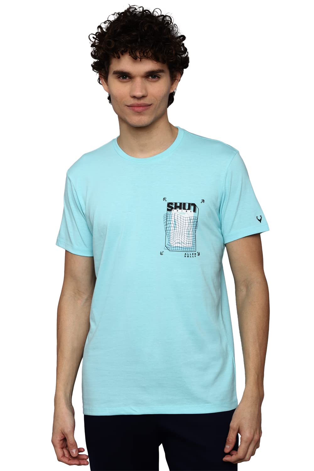 Allen Solly Men Printed Graphic Crew Neck T-Shirt