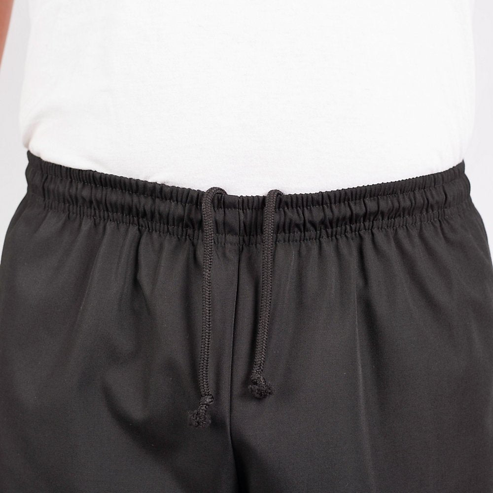 KNG Black Chef Pants for Men and Women - Baggy Black Cargo Pants with Drawstring and Elastic Waist - Food Service Chef Uniform f