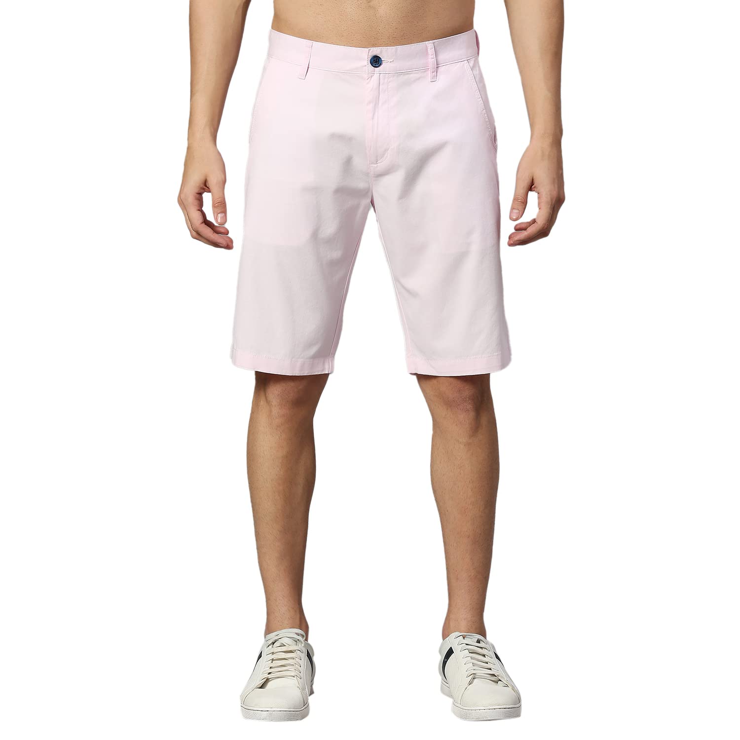 Thomas Scott Mens | 100% Cotton | Solid | Above Knee | Button Closure | Chino | Casual Shorts for Men