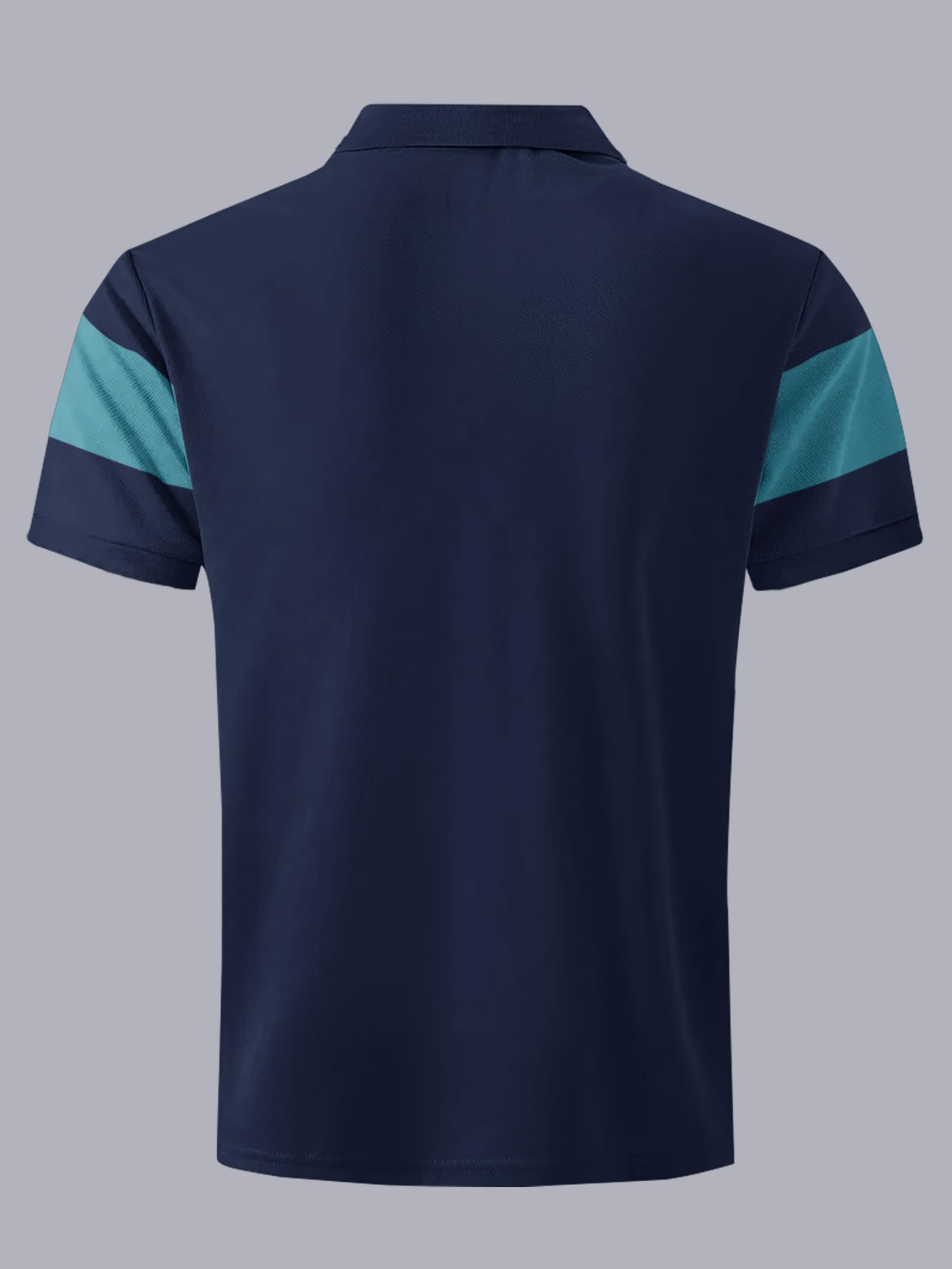 Noble Monk Mens Polo Neck Half Sleeves Color Blocked T-Shirt