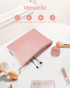 Narwey Small Makeup Bag for Purse Vegan Leather Travel Makeup Pouch Cosmetic Bag Zipper Pouch for Women