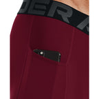 Under Armour Men's Armour HeatGear Compression Shorts, Cardinal (625)/White, Small
