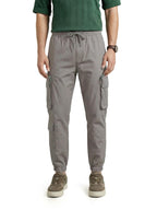 The Indian Garage Co Mens Mid-Rise Stretchable Relaxed Fit Joggers