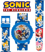 Sonic The Hedgehog Kids Digital Watch - Flashing LED Light-Up Display, Easy-to-Read Time, Adjustable Strap, and Sonic Character