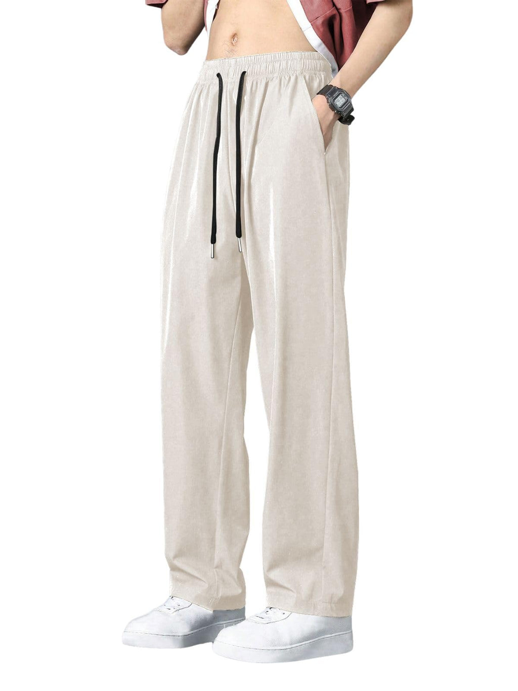 Greciilooks Men Regular Mid Rise Track Pant Stretchable Loose Fit Gym Joggers Korean Style Workout Pants With Trendy Gym & Stree