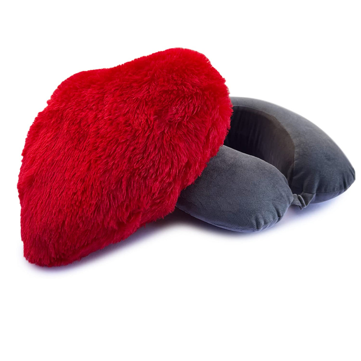 Sleepsia Heart Shape Pillow & Travel Neck Pillow  Valentine Gift For Girlfriend/Boyfriend/Couples/Husband And Wife  Valentine 1