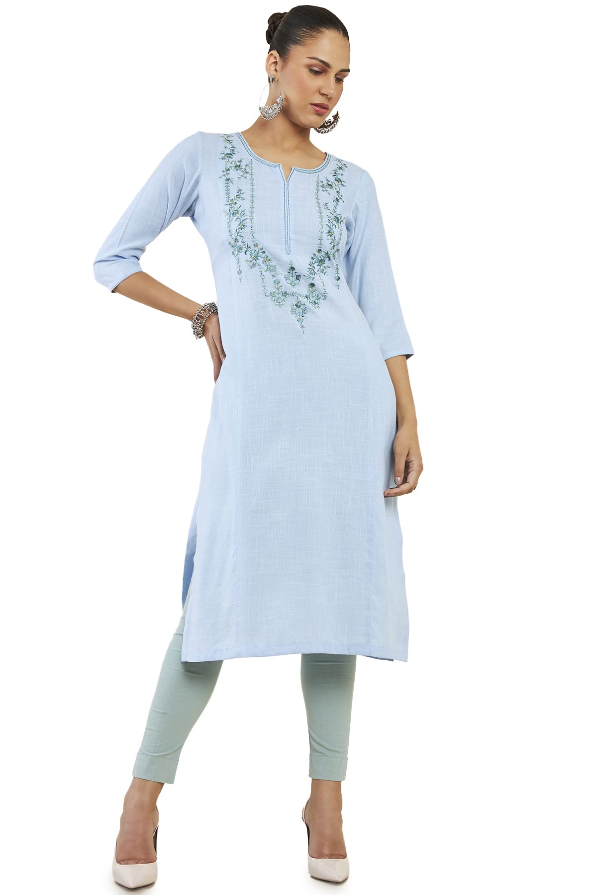 Soch Women Rayon Embroidery Kurta