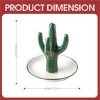 PUDDING CABIN Cactus Ring Holder for Jewelry Green Aesthetic Decor, Cactus Gifts for Women Mom Her Girls Friends Sister Birthday
