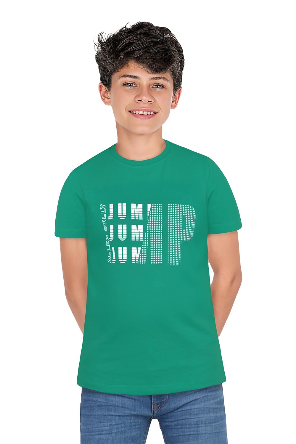 Allen Solly Boys Printed Graphic Casual Cotton Crew Neck T-Shirt