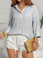Indoprimo Striped Western Shirt For Women | Oversized Stylish Shirt Tops For Women