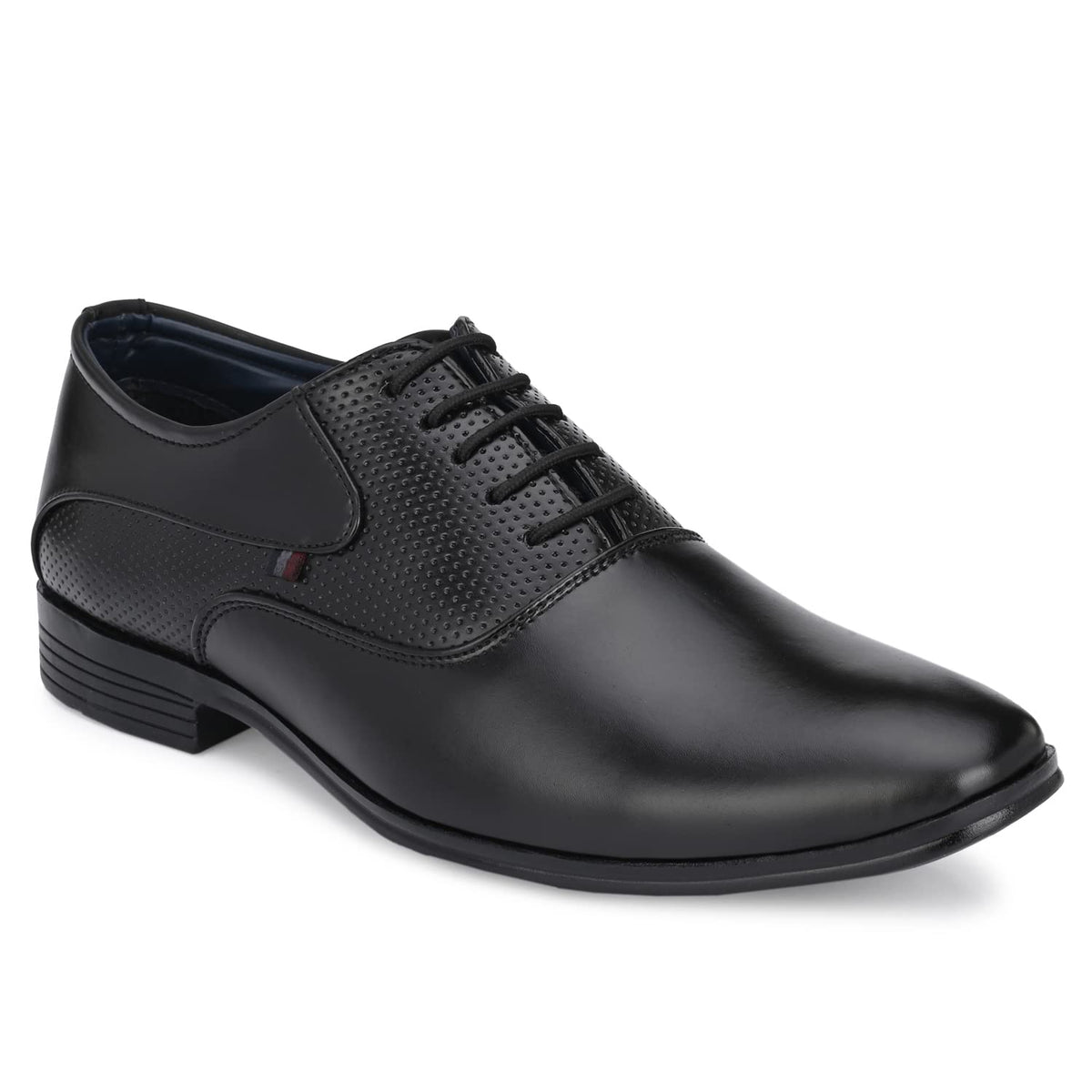 Azzaro Black Mens LaceUp Shoes | Closed Toe Formal Shoes with Airmax TPU Sole | Synthetic Leather Office Wear 9
