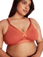 NYKD Womens X-Frame Laced Everyday Cotton Bra with Wide Bottom Band for Extra Support, Shape & Comfort | Non Padded | Wirefree |