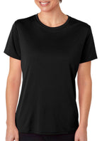 Ladies cool DRI with FreshIQ Performance T-Shirt - BLAcK - S(D0102HI33ZW)