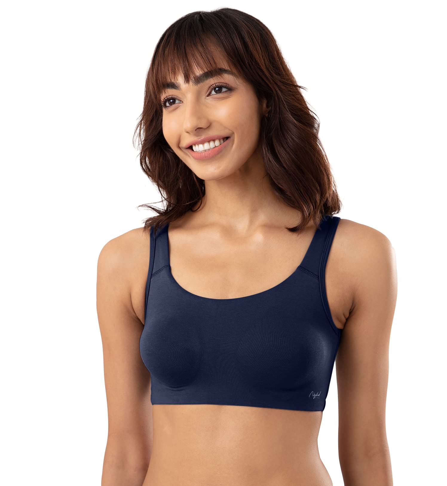 NYKD Soft Cup Easy Peasy Slip On Everyday Bra for Women, Wireless, Full Coverage, Support Shaper, Non Padded Sports Bra Bra, NYB