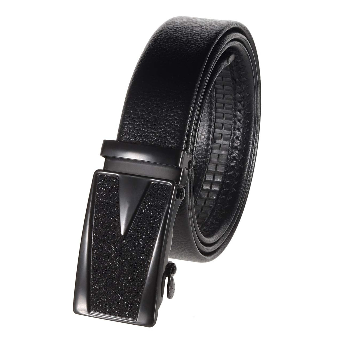 Zacharias MenS Faux Leather Belt With Autolock Buckle Gl12 (Black, 4Xl) (Pack Of 1) 4