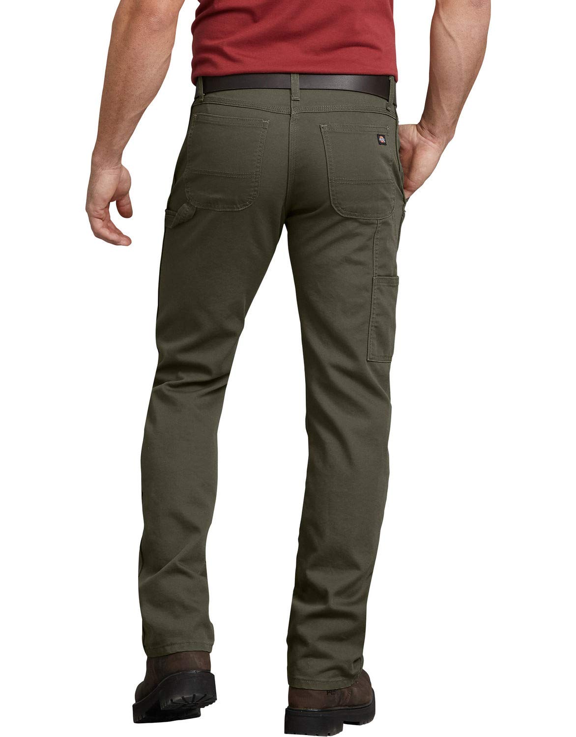 Dickies Mens Tough Max Duck Carpenter Pant, Stonewashed Moss, 32 32
