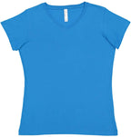 Ladies V-Neck Fine Jersey T-Shirt - BLAcK - S(D0102H7DM0X)