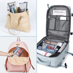 HRX Package Small Mesh Cosmetic Bags with Zipper, 6pcs Grey Makeup Pouches Travel Organizer Case for Purse Diaper Bag