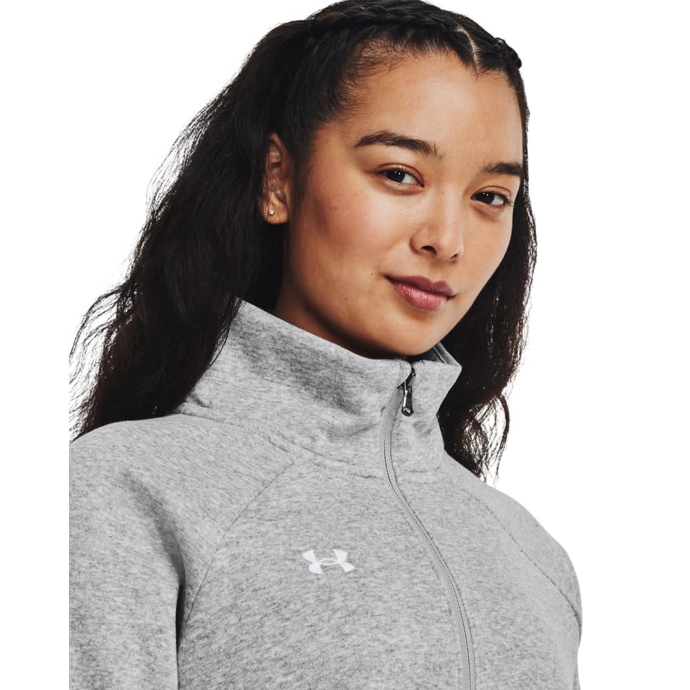 Under Armour Womens Rival Fleece Half Zip, (012) Mod Gray Light Heather / / White, 4X-Large Tall