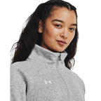Under Armour Womens Rival Fleece Half Zip, (012) Mod Gray Light Heather / / White, 4X-Large Tall