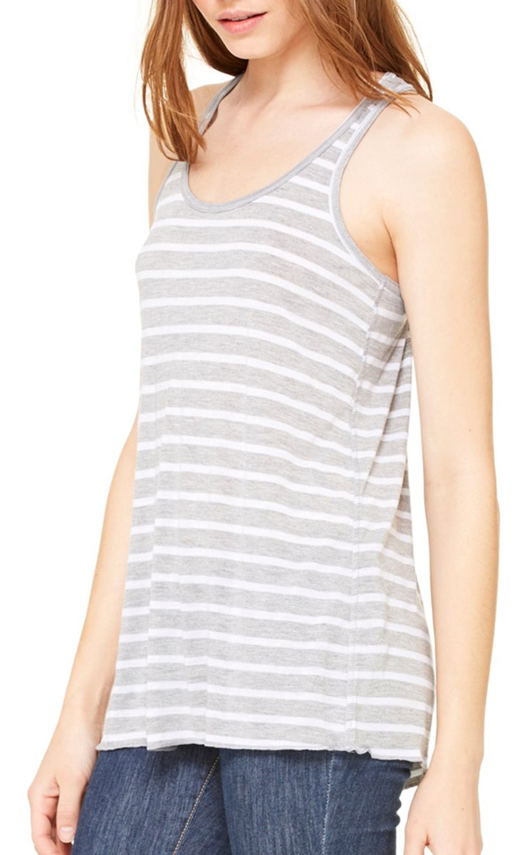 Ladies Flowy Racerback Tank - ATHLETIc HEATHER - S(D0102H78g1X)