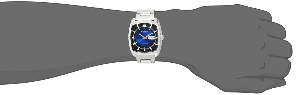 SEIKO Recraft Automatic Watch - Blue Dial, Stainless Steel, Day/Date Calendar, 50m Water Resistant, 41hr Power Reserve