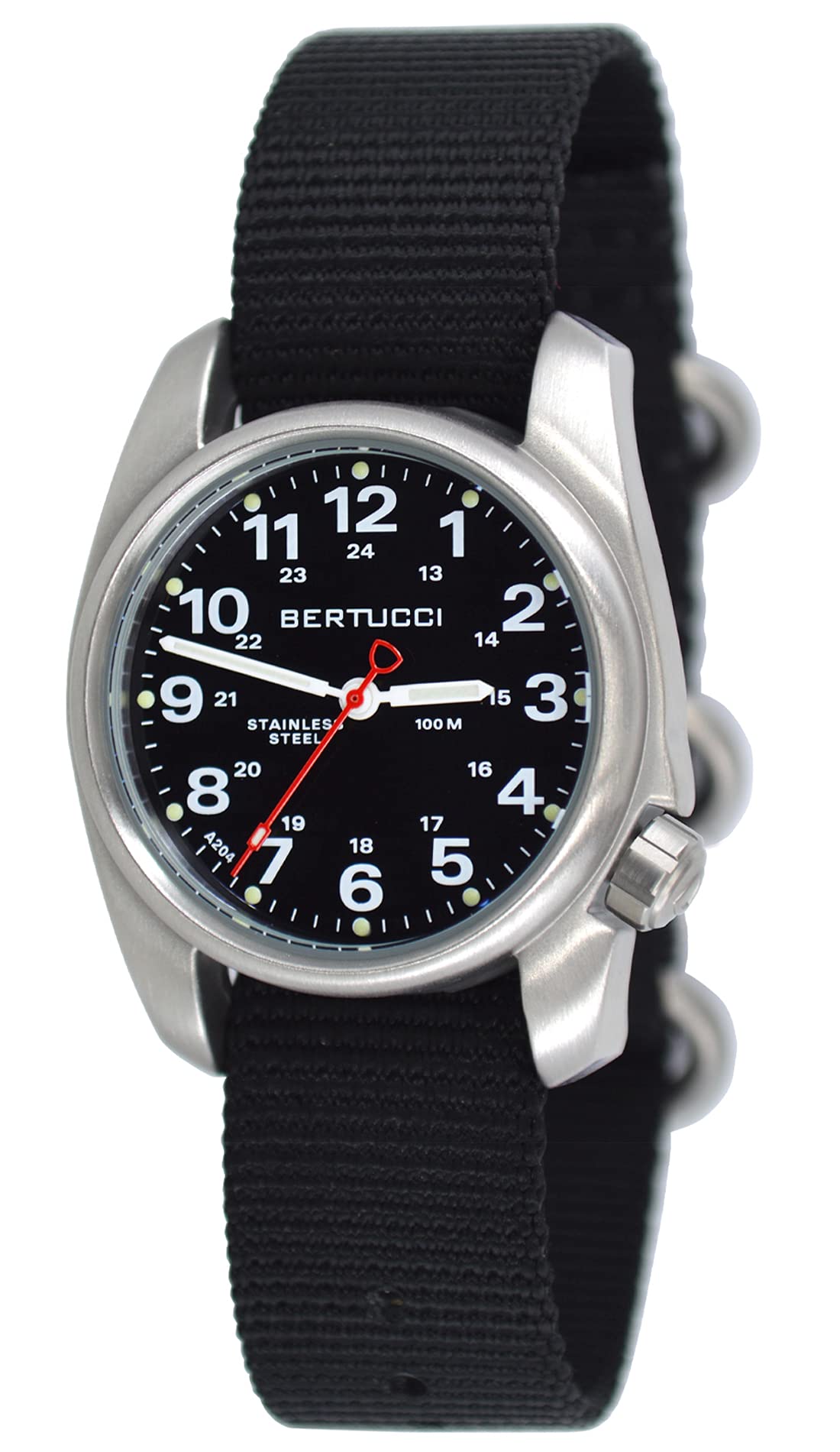 Bertucci A-1S Field Watch 10004 - Black Dial - Black Band