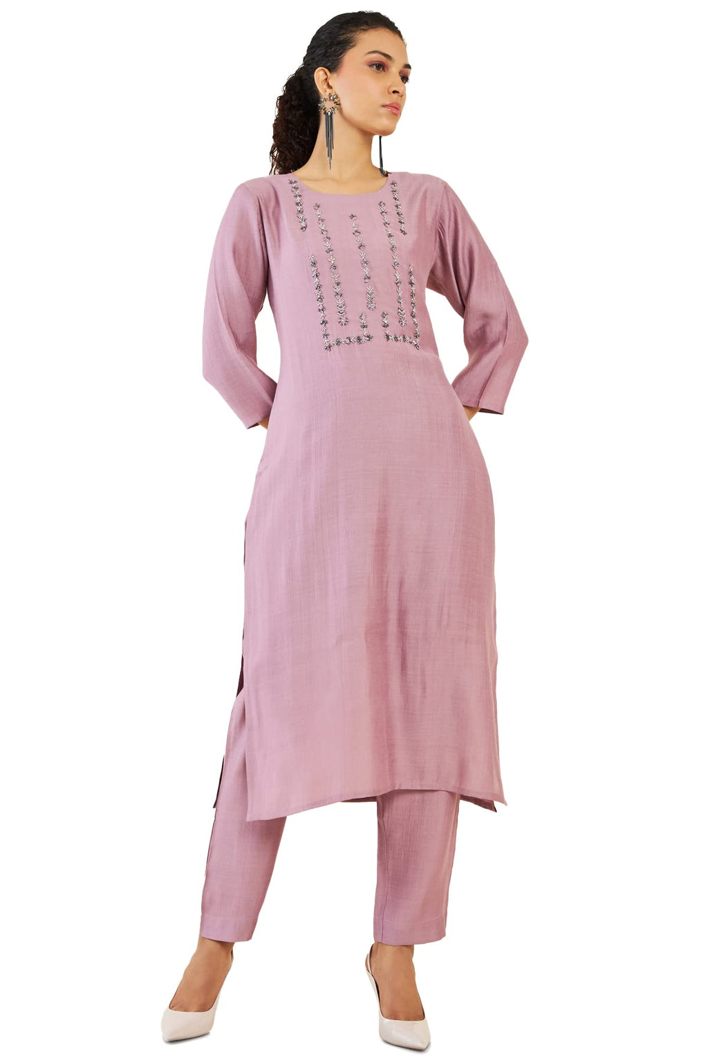 Soch Women Viscose Embellished Kurta Set