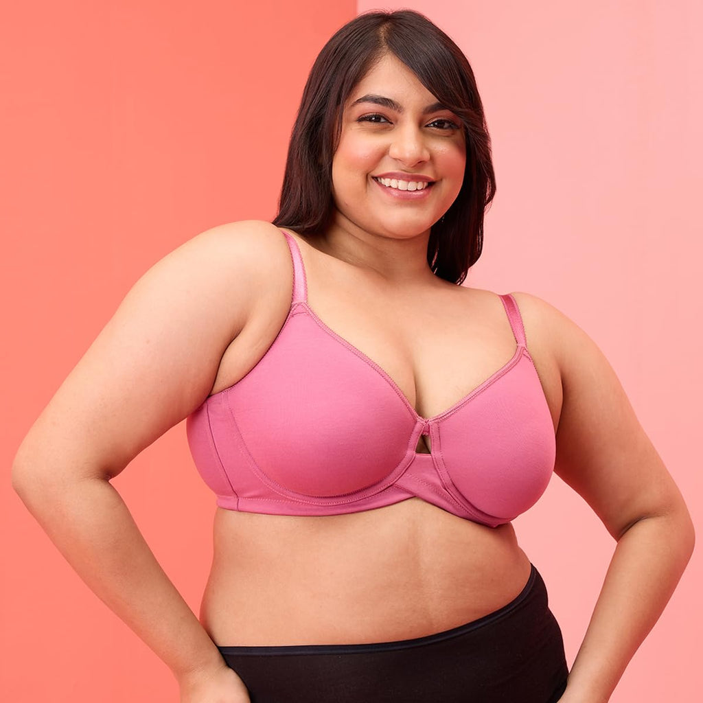 Nykd Everyday Cotton Bra For Women Daily Use, Medium Coverage, Wired, Lightweight-Adjustable Straps Bra - Full Coverage, Nyb263,