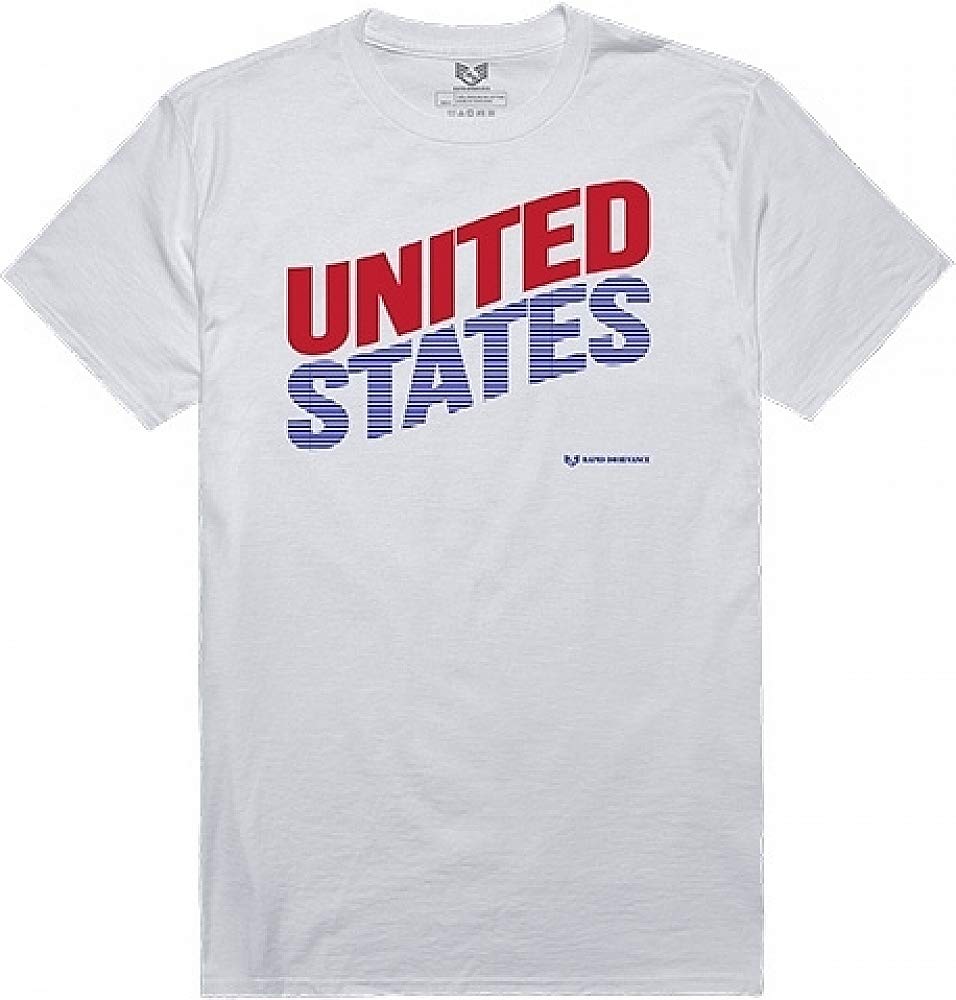 Graphic Tee, United States, White, XL