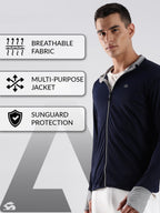 ADRO Sunscreen Jacket for Men UV Sun Advanced Protection Running Jackets For Men Biker Jackets with Zipper Sports jacket for men