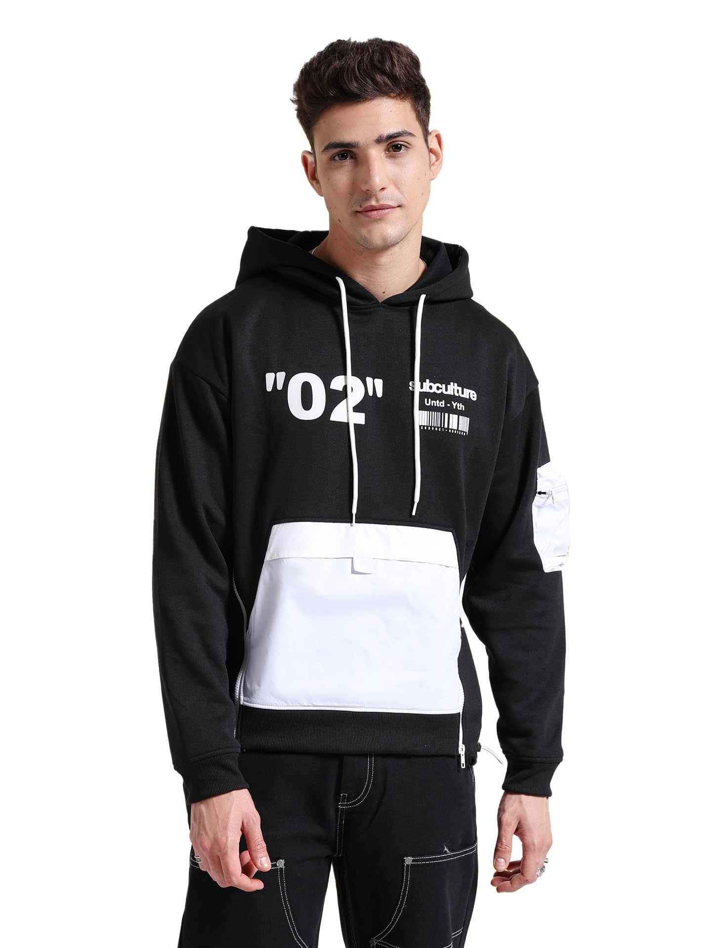 The Indian Garage Co Mens Polyester Hooded Neck Hoodie