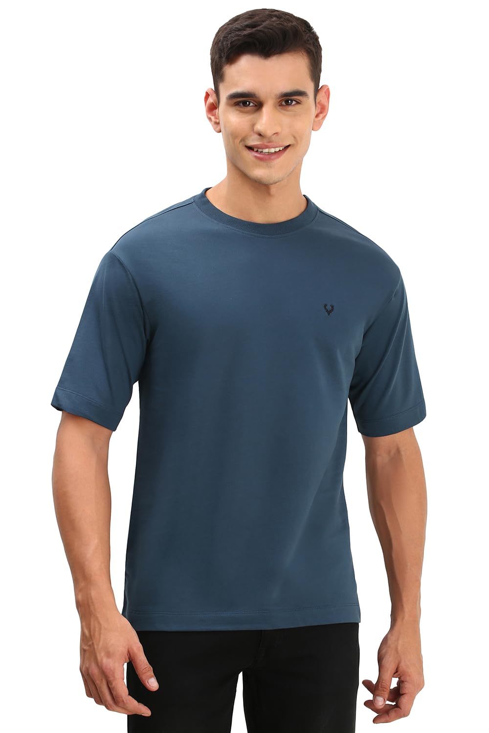 Allen Solly Men Regular Fit Solid Crew Neck Protective Gear