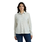 Pepe Jeans WomenS Regular Fit Shirt (Pl305056_Ecru White