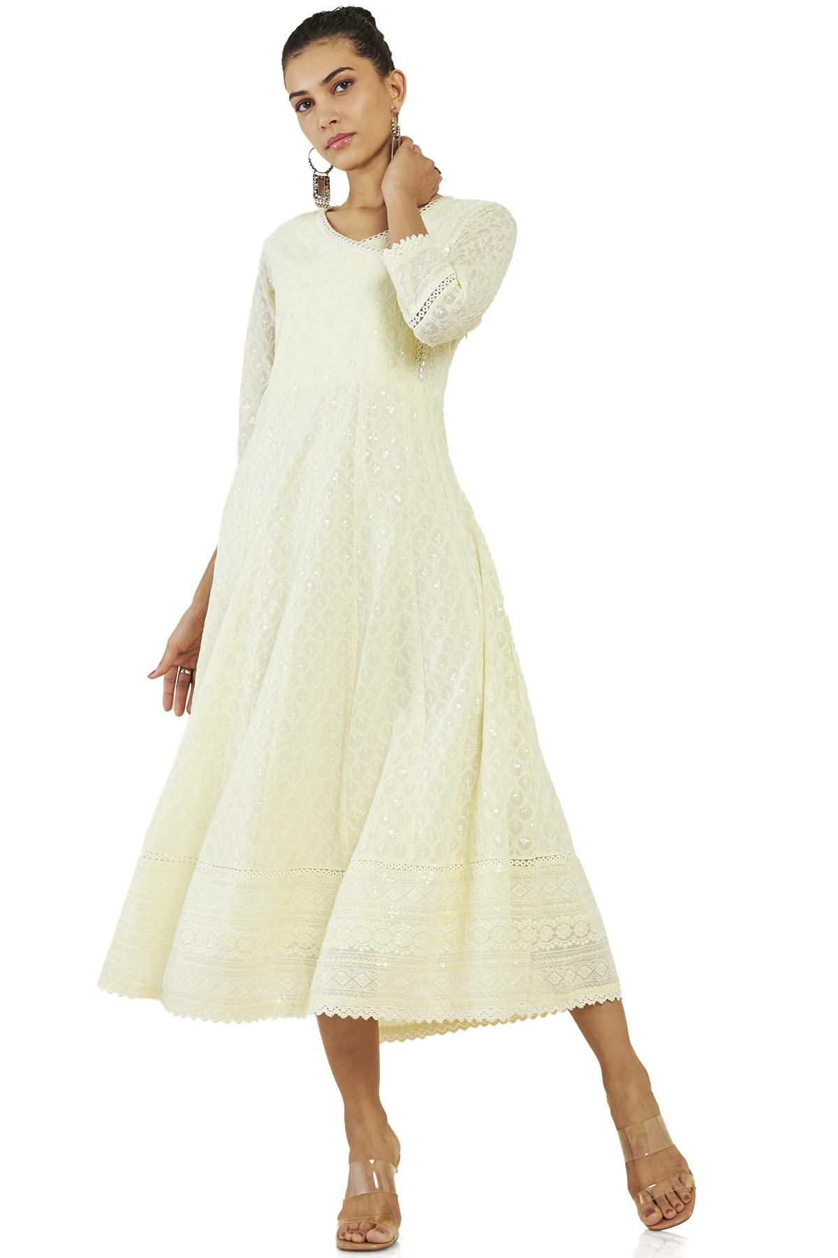 Soch Women Georgette Embroidered Dress Kurta