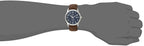 Timex Men's Easy Reader 38mm Watch - Silver-Tone Case Blue Dial with Brown Leather Strap