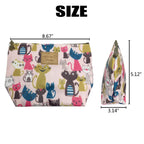 Hunger Pink Cats Print Make-Up Cosmetic Bag Carry Case, 14 Patterns (P11417012)