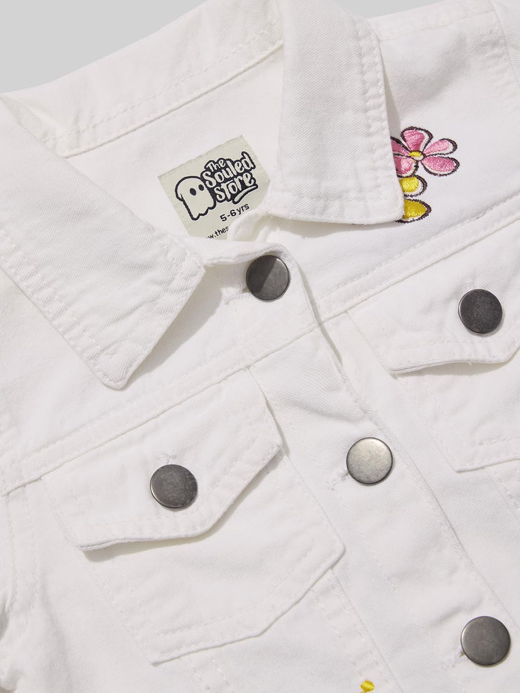 The Souled Store Official Disney: Tangled Denim Girls Long Sleeve Oversized Fit Cropped Denim Jackets