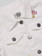 The Souled Store Official Disney: Tangled Denim Girls Long Sleeve Oversized Fit Cropped Denim Jackets