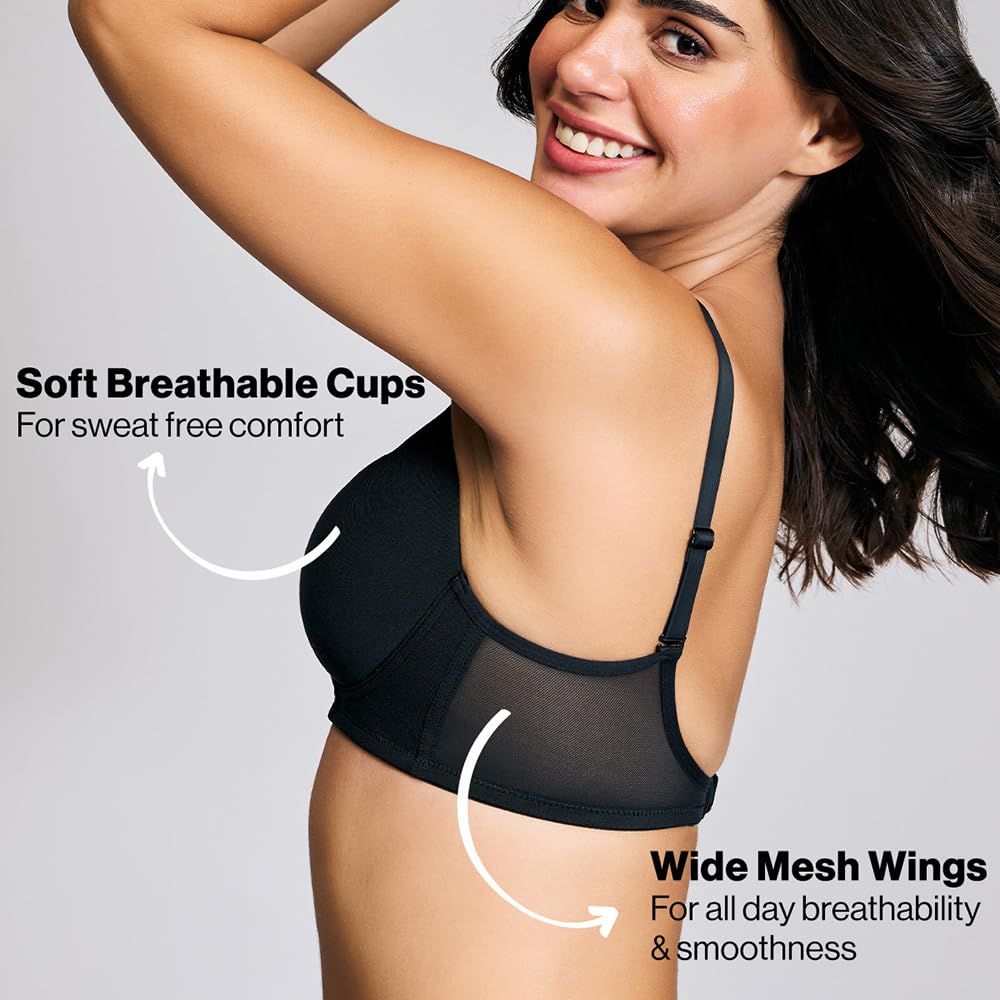 Nykd (Nyb252 Cotton Padded & Wired T-Shirt Bra For Women | Comfortable Bra With Ultra Soft Detachable Straps | Ideal For Low Nec