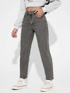 Kotty Womens High Rise Cotton Lycra Blend Slim Fit Solid Jeans