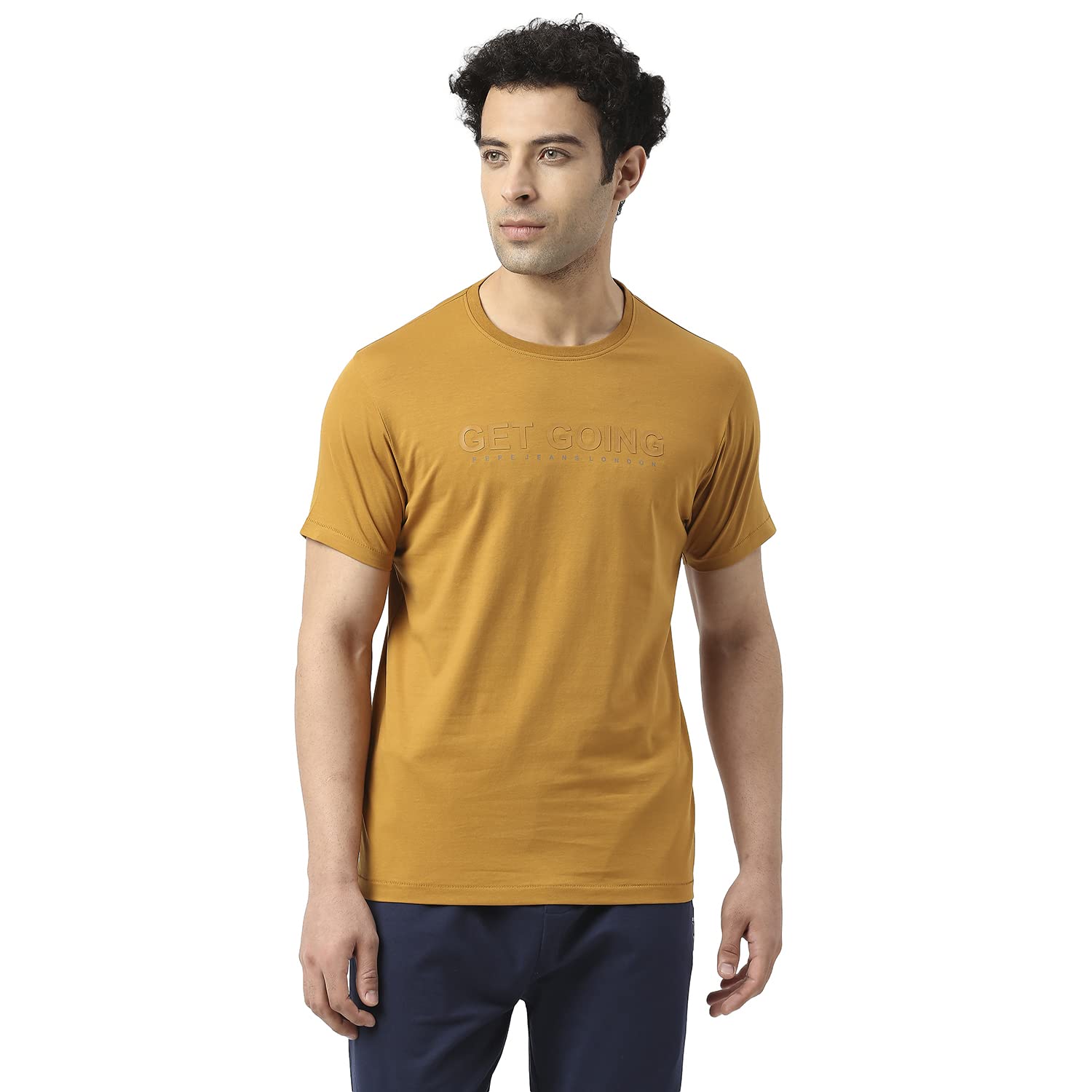 Pepe Jeans MenS Slim Fit T-Shirt (Pm509066079M_Mustard