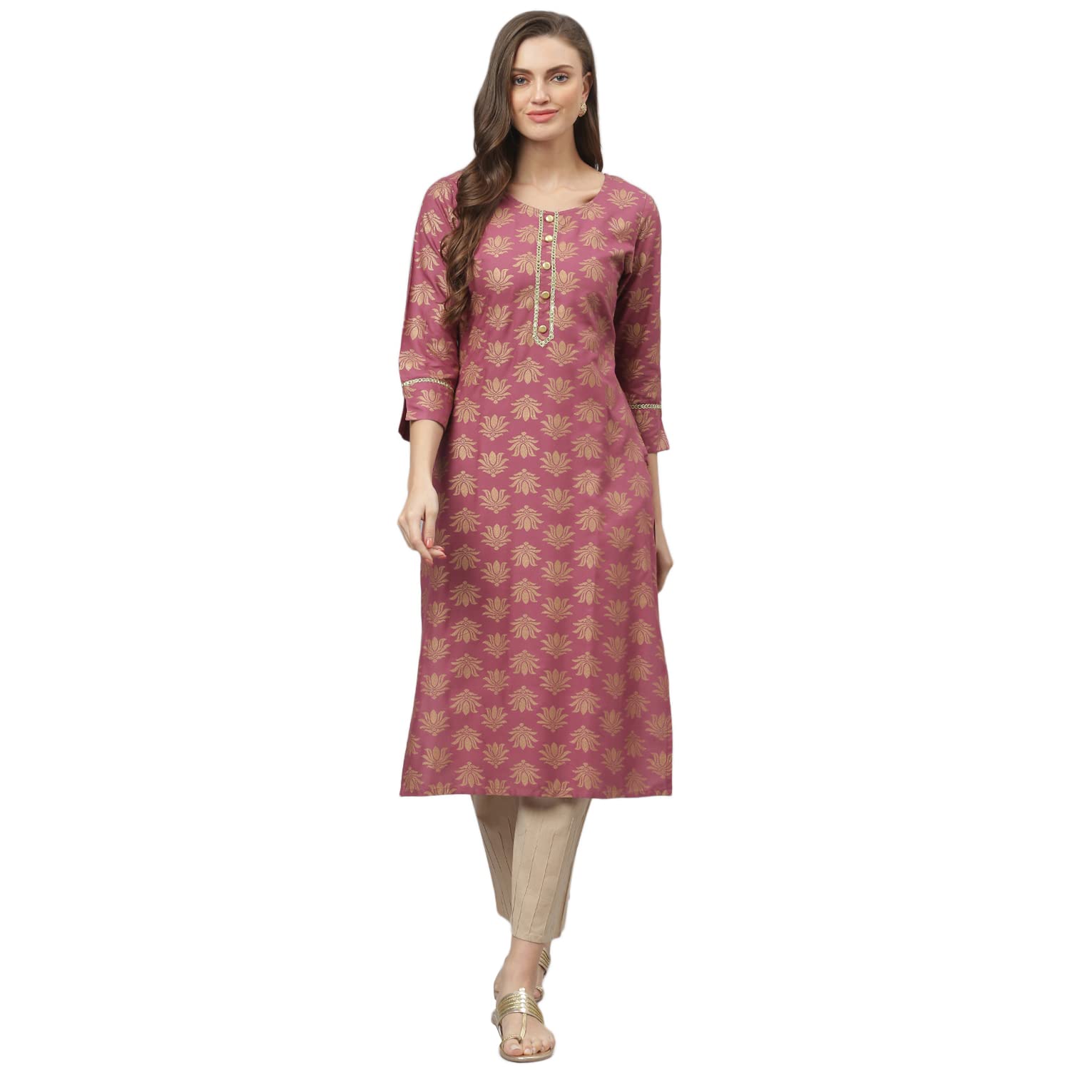 Stylum Women'S Rayon Straight Kurta (Toruwine48_Wine, 4Xl)
