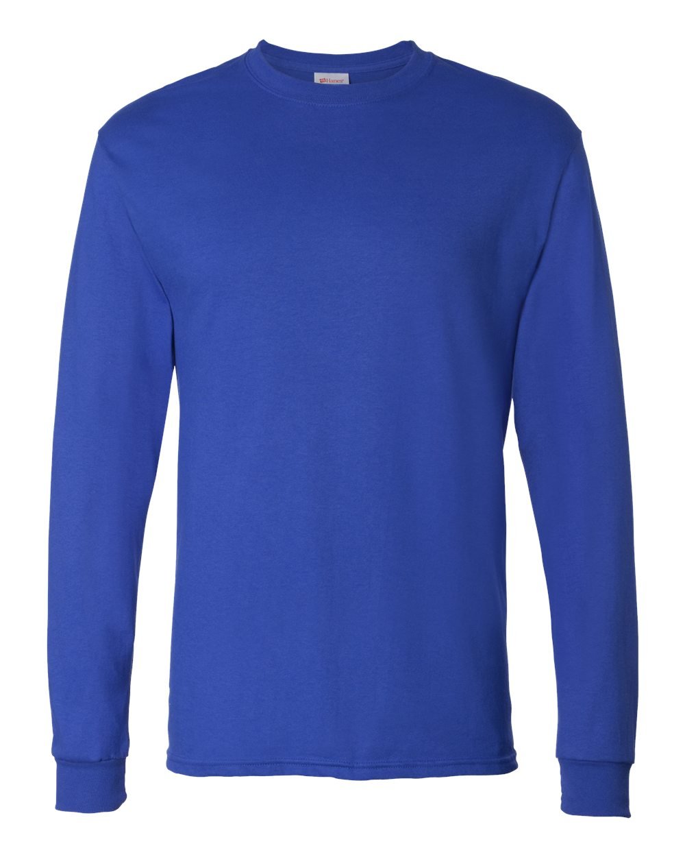 Hanes 5.2 oz. ComfortSoft Cotton Long-Sleeve T-Shirt, Deep Royal, 3XL