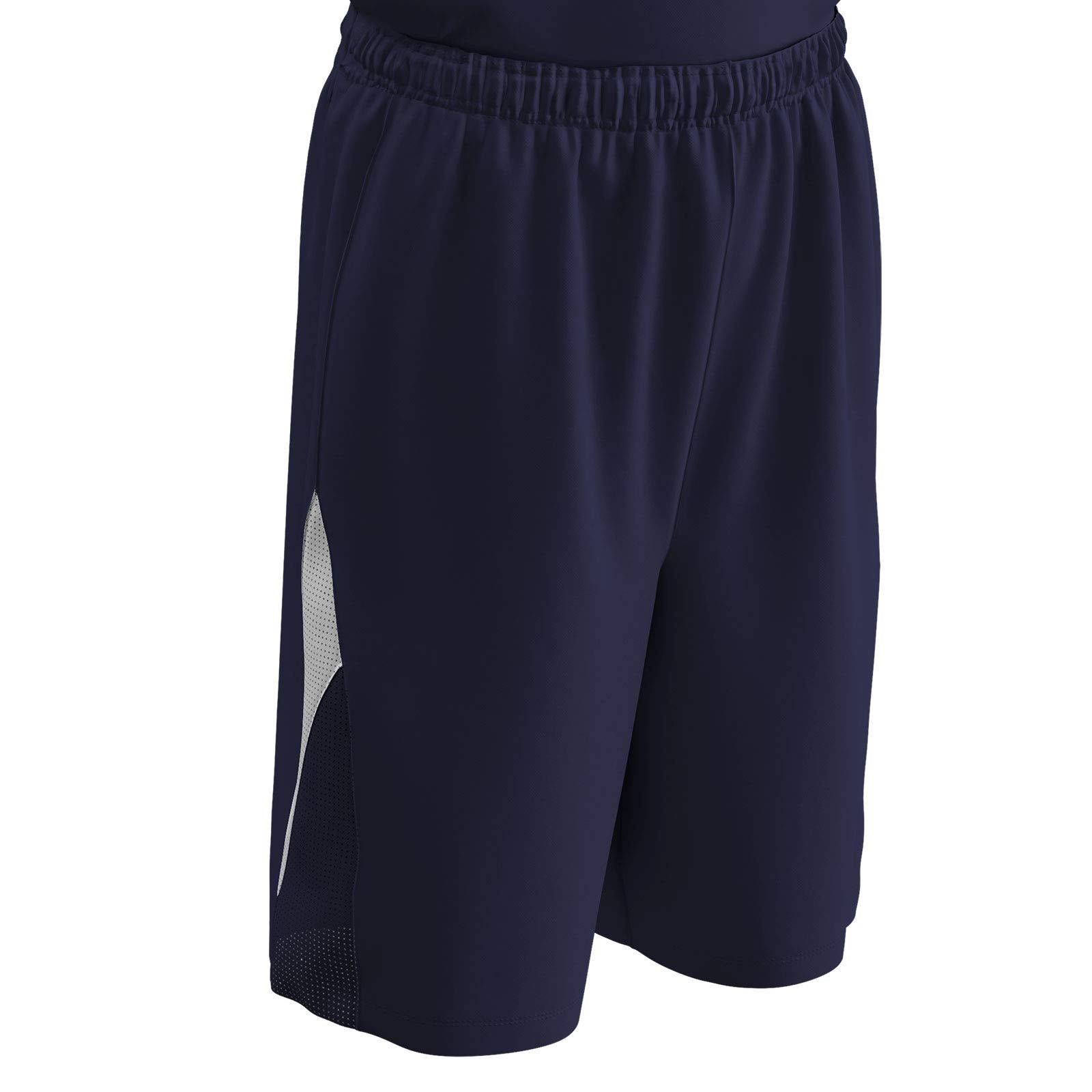 Champro Pivot Reversible Polyester Basketball Short, Youth Medium, Navy, White