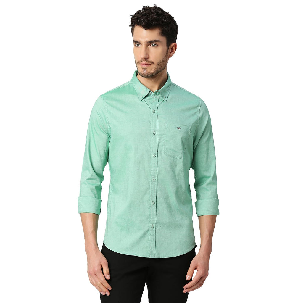 Thomas Scott Solid Color Long Sleeve Regular Fit Casual Shirt for Mens