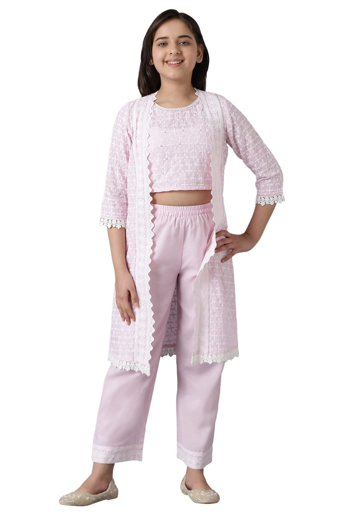 Aurelia Girls Cotton Blend Top & Gillet & Pants (22AUG10225A