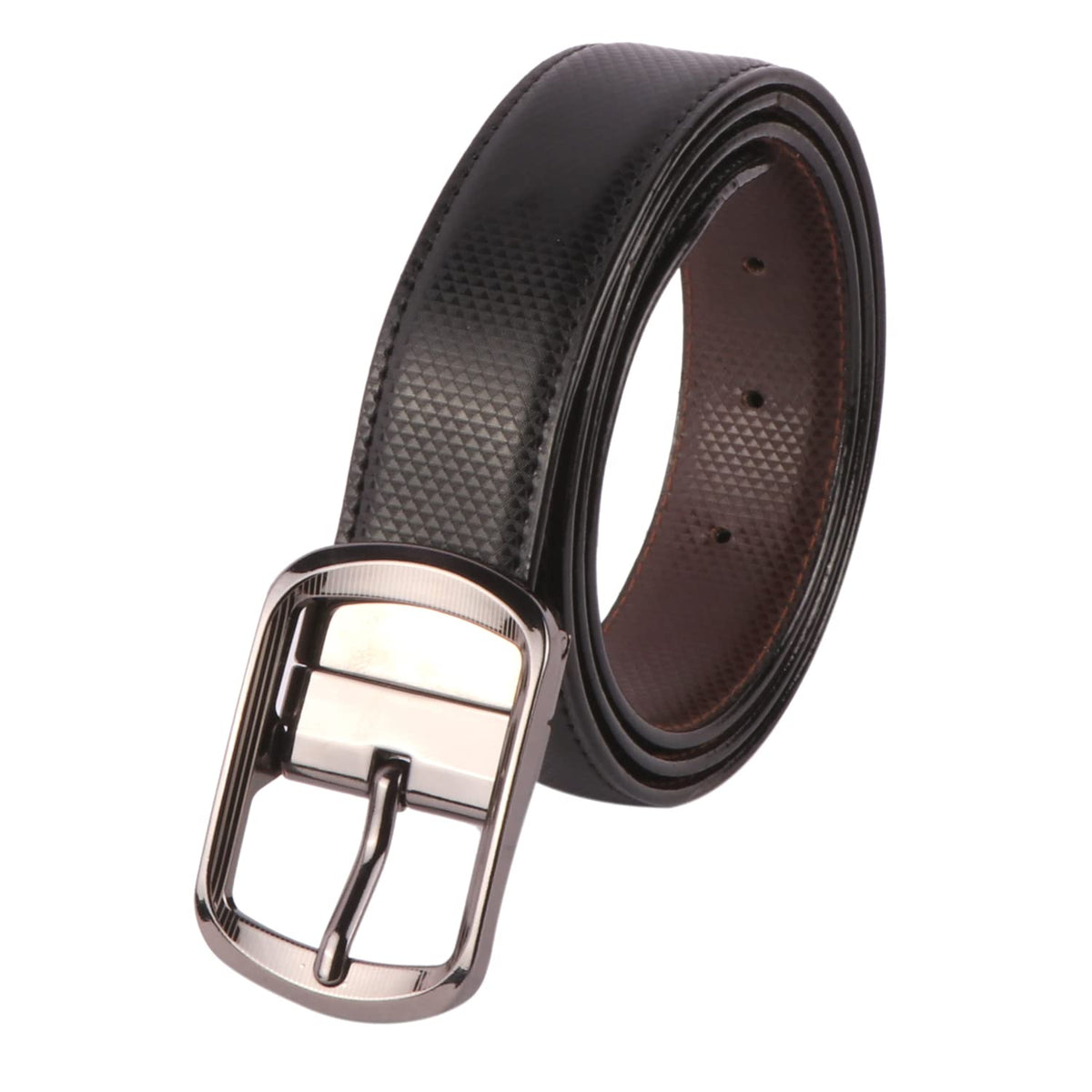 Usl MenS Reversible Pu Leather Belt (H Reversible Buckle) (50) 50