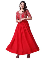 Wedani Georgette Embroidered Long Gown for Women