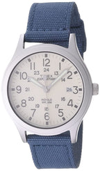 Timex Unisex TW4B13800 Expedition Scout 36mm Blue/Natural Nylon Strap Watch